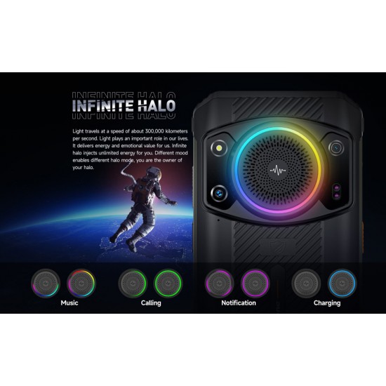 ULEFONE smartphone Armor 21 με ηχείο 3.5W, 6.58", 8/256GB, 9600mAh, IP68/IP69K, μαύρο