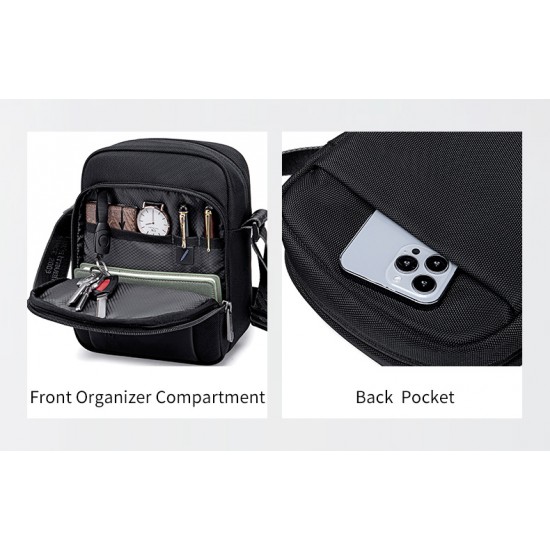 ARCTIC HUNTER τσάντα ώμου K00542, με θήκη tablet 9.7", 4L, μαύρη