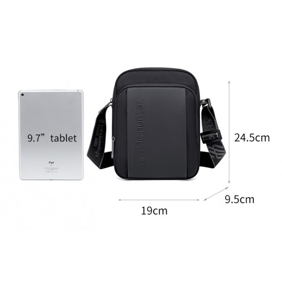 ARCTIC HUNTER τσάντα ώμου K00542, με θήκη tablet 9.7", 4L, μαύρη