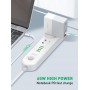 LDNIO φορτιστής τοίχου A2620C με καλώδιο, USB & USB-C, 65W PD, λευκός
