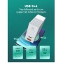 LDNIO φορτιστής τοίχου A2620C με καλώδιο, USB & USB-C, 65W PD, λευκός