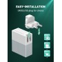 LDNIO φορτιστής τοίχου A2620C με καλώδιο, USB & USB-C, 65W PD, λευκός
