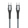 LDNIO καλώδιο USB-C σε USB-C LC101, 65W PD, 1m, γκρι