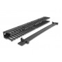 DELOCK cable management 67022 για rack 19"/1U, 3 ανοίγματα, μεταλλικό/πλαστικό, μαύρο