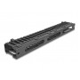 DELOCK cable management 67022 για rack 19"/1U, 3 ανοίγματα, μεταλλικό/πλαστικό, μαύρο