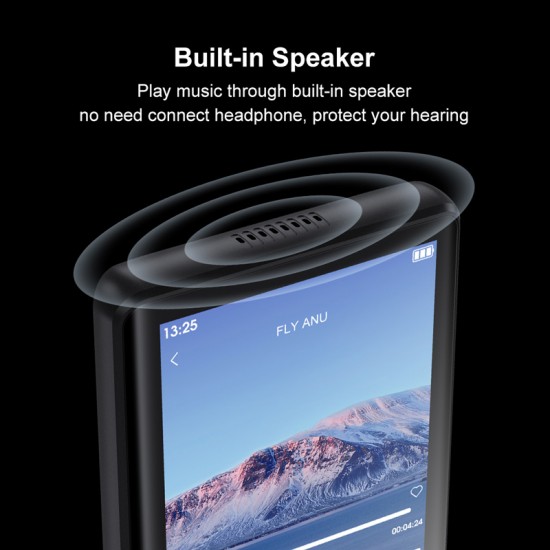 RUIZU MP3 player M6 με οθόνη αφής 2.8", 8GB, Bluetooth, ελληνικό μενού, μαύρο