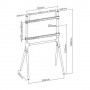 BRATECK βάση τηλεόρασης δαπέδου FS12-46F-01, 49-70", έως 40kg
