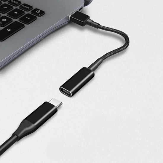 POWERTECH αντάπτορας τροφοδοσίας laptop CAB-UC077, USB-C σε slim tip Lenovo, μαύρος