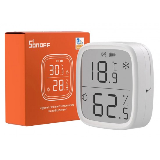SONOFF smart θερμόμετρο & υγρασιόμετρο SNZB-02D, LCD, ZigBee