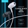 CELEBRAT earphones με μικρόφωνο G25, 3.5mm σύνδεση, Φ10mm, 1.2m, λευκά