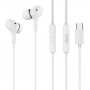 CELEBRAT earphones με μικρόφωνο D13, USB-C σύνδεση, Φ10mm, 1.2m, λευκά