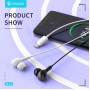 CELEBRAT earphones με μικρόφωνο D13, USB-C σύνδεση, Φ10mm, 1.2m, μαύρα