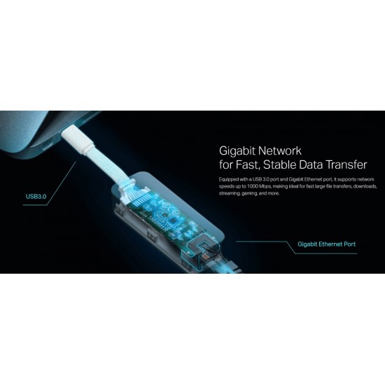 TP-LINK αντάπτορας δικτύου UE300C, USB-C, 1000Mbps Ethernet, Ver. 2.0