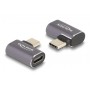 DELOCK αντάπτορας USB-C 60047, αρσενικό σε θηλυκό, 100W, 40Gbps, γκρι