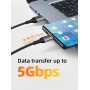 CABLETIME καλώδιο USB-C σε USB CT-AMCMG1, 3A, 5Gbps, 1m, μαύρο