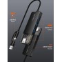 CABLETIME USB hub CT-HUBT3-PB, 4x θυρών, 5Gbps, USB/USB-C σύνδεση, μαύρο