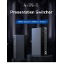 CABLETIME multi-port switch CT-PS41-GB1 σε HDMI, 4 σε 1, 4K/60Hz, γκρι