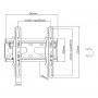 POWERTECH επιτοίχια βάση τηλεόρασης PT-1126, 23-43", έως 45kg, ρυθμιζόμενη κλίση