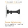 POWERTECH επιτοίχια βάση τηλεόρασης PT-1128, 23-43", έως 30kg, full motion