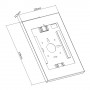 BRATECK επιτοίχια βάση tablet PAD34-01, αντικλεπτική, 9.7-11", λευκή