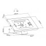BRATECK επιτραπέζια βάση tablet PAD34-02, αντικλεπτική, 9.7-11", λευκή
