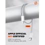 LDNIO φορτιστής τοίχου A2528M με καλώδιο, 2x USB-C, 35W, MFi, λευκό