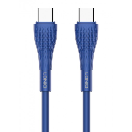 LDNIO καλώδιο USB-C σε USB-C LC672C, 65W PD, 2m, μπλε