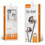 LDNIO earphones με μικρόφωνο HP09, 3.5mm σύνδεση, Φ13mm, 1.2m, ροζ χρυσό