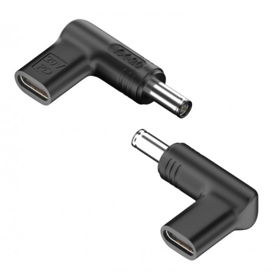 POWERTECH αντάπτορας τροφοδοσίας laptop YX-20, USB-C σε Asus 6x3.7mm, μαύρος