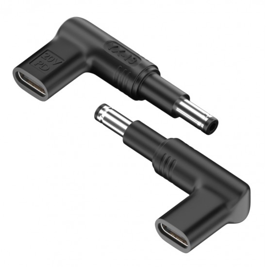 POWERTECH αντάπτορας τροφοδοσίας laptop YX-13, USB-C σε HP 4.8x1.7mm, μαύρος