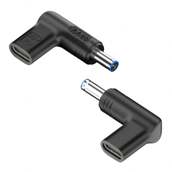 POWERTECH αντάπτορας τροφοδοσίας laptop YX-09, USB-C σε HP 4.5x3mm, μαύρος