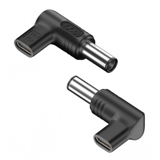 POWERTECH αντάπτορας τροφοδοσίας laptop YX-08, USB-C σε Dell 7.4x5mm, μαύρος