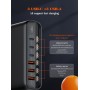 LDNIO σταθμός φόρτισης A6140C, 3x USB-C/3x USB, 140W, PD/QC, GaN, μαύρος