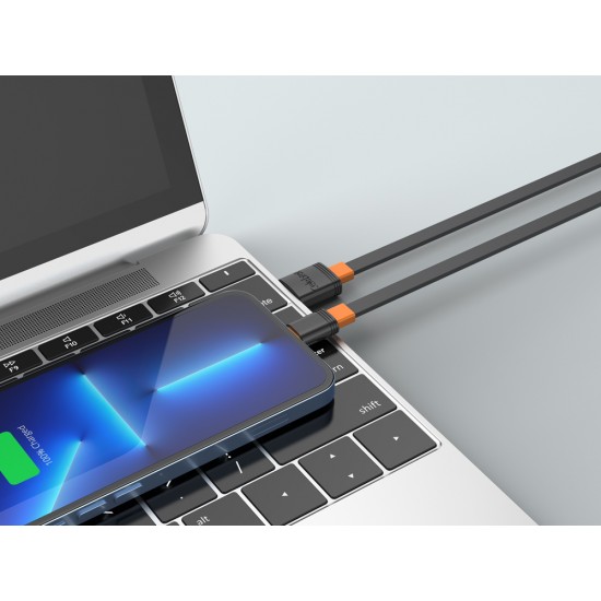 CELEBRAT καλώδιο Lightning σε USB CB-33L, flat, 2.4A, 1m, μαύρο
