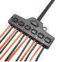 Splitter block TOOL-0095 για LED καλωδιοταινίες, 6-port, μαύρο