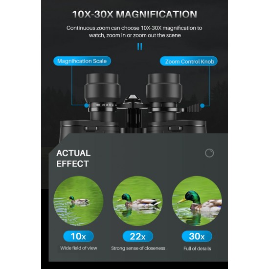 APEXEL κιάλια APS-PB10-30X50, 10x-30x zoom, Φ 50mm, μαύρα