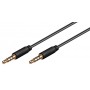 GOOBAY καλωδίου ήχου 3.5mm 63824, 4-pin, slim, CU, 0.5m, μαύρο