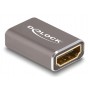DELOCK αντάπτορας HDMI 60078 με Ethernet, 8K/60Hz, μεταλλικός, γκρι
