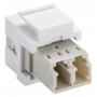 GOOBAY Keystone module οπτικής ίνας 80000, 2x LC-Duplex, λευκό