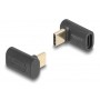 DELOCK αντάπτορας USB-C 60246, αρσενικό σε θηλυκό, 240W, 40Gbps, μαύρος