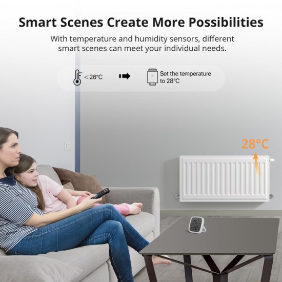 SONOFF smart θερμοστατική βαλβίδα για καλοριφέρ TRVZB, ZigBee, M30x1.5, 48x76mm, 6-28°C