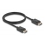 DELOCK καλώδιο DisplayPort 2.1 80492, 8K/60Hz 4K/120Hz 40 Gbps 1m, μαύρο