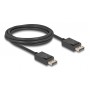 DELOCK καλώδιο DisplayPort 2.1 80493 8K/60Hz 4K/120Hz 40 Gbps, 2m, μαύρο