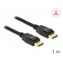 DELOCK καλώδιο DisplayPort 1.2 83805, 4K/60Hz, 21.6 Gbps, 1m, μαύρο