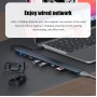 POWERTECH docking station PTR-0152, 10 θυρών, βάση laptop, USB-C, γκρι