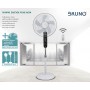 BRUNO ανεμιστήρας προηγμένων λειτουργιών BRN-0189 με τηλεχειριστήριο, 45W, Φ43εκ x 130εκ, λευκός