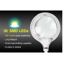 PROSKIT μεγεθυντικός φακός MA-1010U, κλιπ & βάση, LED, 3D 1.75x, λευκός