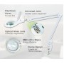 PROSKIT μεγεθυντικός φακός MA-1209LI με σφιγκτήρα, LED, 5D 2.25x, λευκός