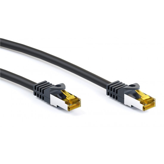 GOOBAY καλώδιο δικτύου 91590, CAT 7 S/FTP, 500MHz, CU, 1m, μαύρο