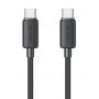 USAMS καλώδιο USB-C σε USB-C US-SJ691, 60W, 480Mbps, 1m, μαύρο